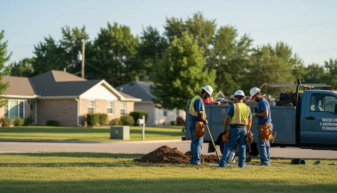 Residential water line and bathroom plumbing service in Clay City, IN
